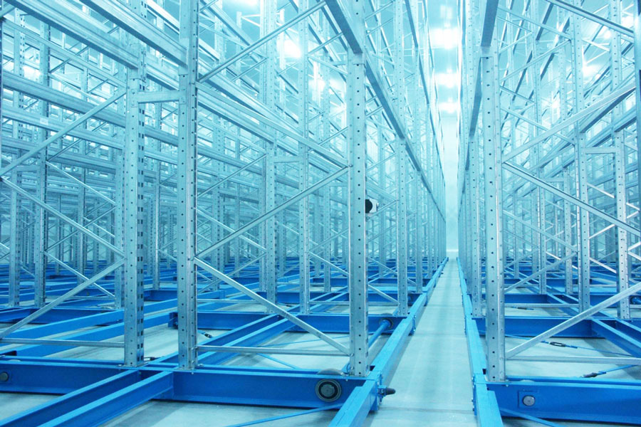 rafturi mobile pentru depozitare paletizata